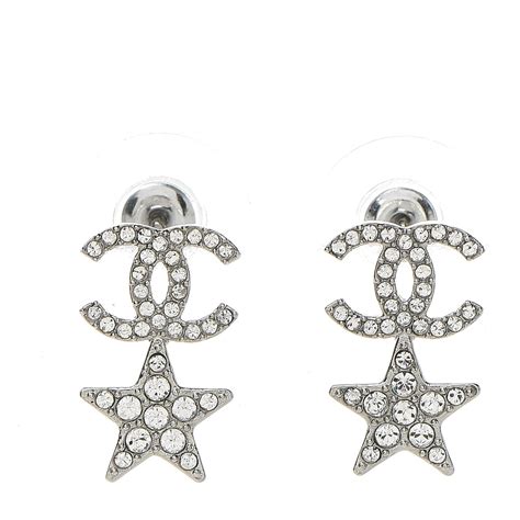 chanel moon and star earrings|chanel cc earrings sterling silver.